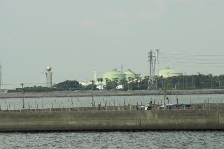 从东京湾看到的工厂区免费照片材料