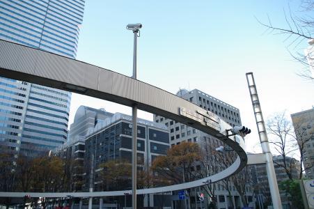新宿警察局后面的照片股票的交叉路口