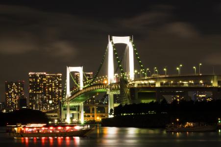 彩虹桥夜景免费照片