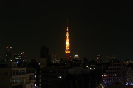 东京塔和东京夜景免费照片
