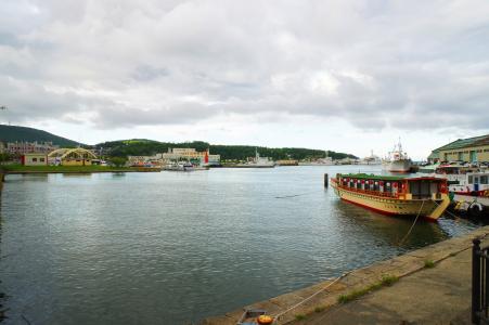 小樽海和房子船的免费股票照片