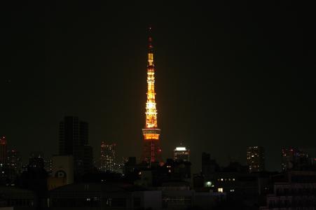 东京塔和东京夜景免费照片