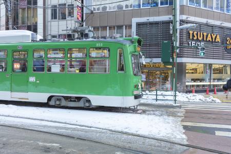 札幌市交通局250式电车（电车）（有轨电车）免费照片