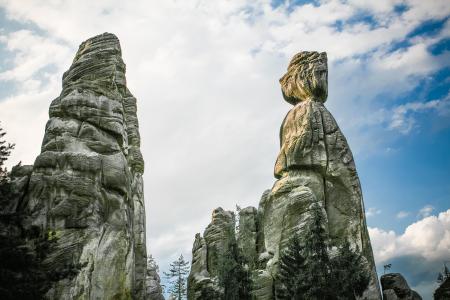 Adrspach-Teplice岩石在捷克共和国