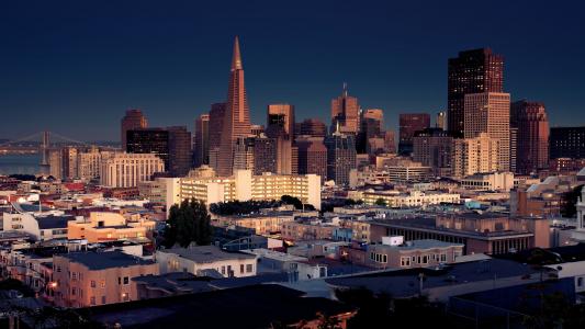 夜晚的旧金山高清美图