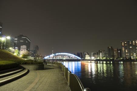 隅田川大阳台和永久桥免费股票照片
