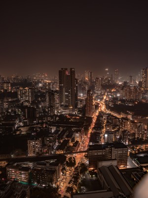 孟买都市迷人夜景