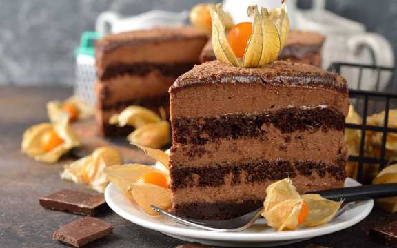 香甜的巧克力蛋糕图片