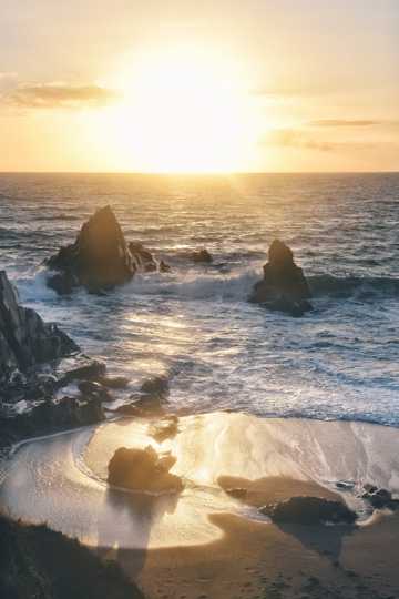 朝阳海洋风光图片