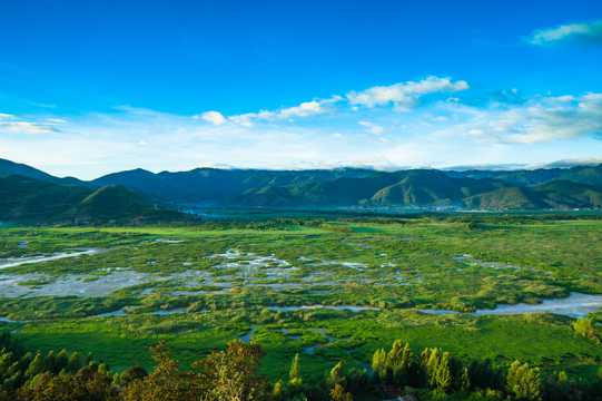 泸沽湖草海光景高清图片