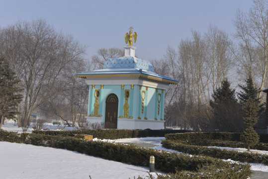 哈尔滨伏尔加庄园冬日景色图片