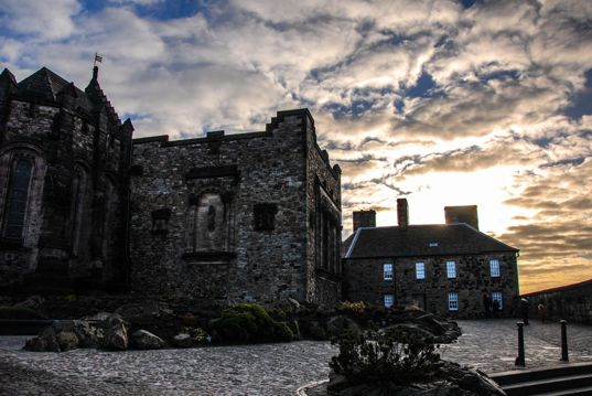 英国苏格兰爱丁堡城堡建筑景象图片
