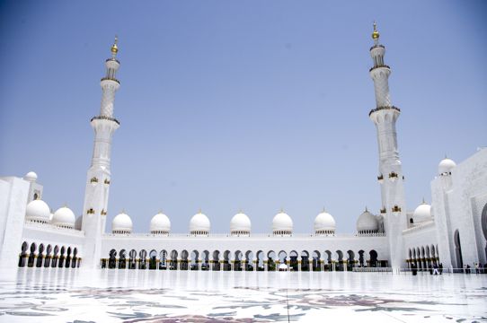 阿联酋阿布扎比清真寺建筑景色图片