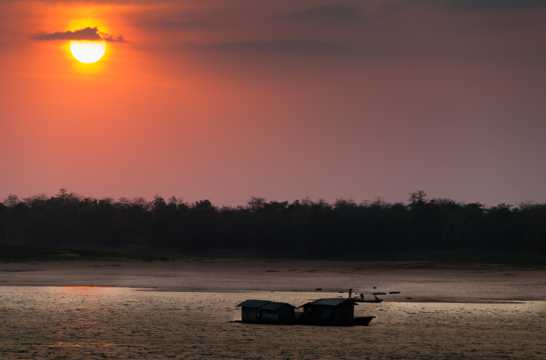 东南亚湄公河景致图片